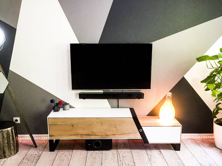 Meuble de rangement multimédia