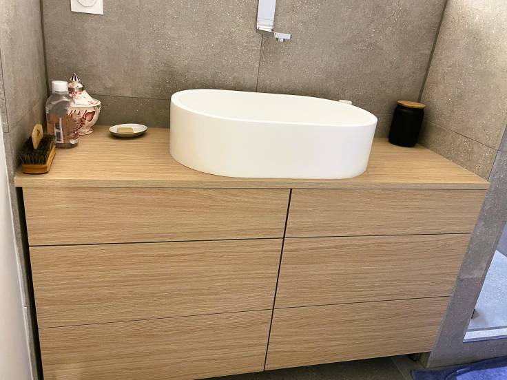 Meuble de salle d'eau sur mesure